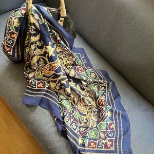 Nina Ricci Vintage Silk Square Scarf 34 inches.